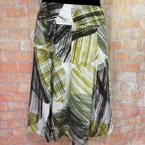 New‎ York & Company Print Drop Waist Silk Blend Skirt